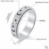 Star and Moon Ring, Hollow Rotating Decompression Anti-anxiety Ring, Popular Hand Jewelry Neutral