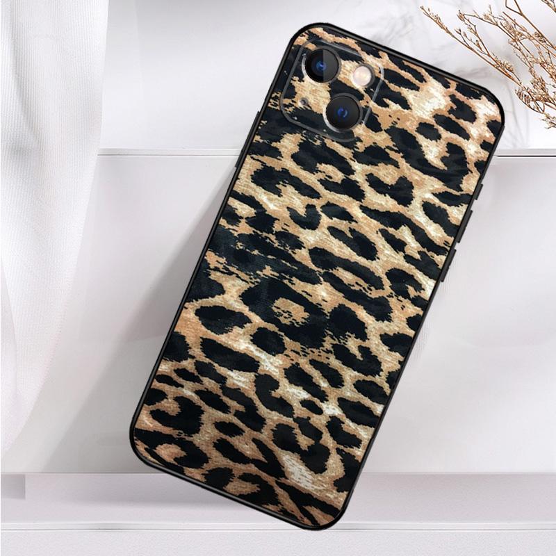 African Leopard Print Phone Case For iPhone 16 15 14 12 11 13 Pro Max 7 8 Plus X XR XS Max 13 12 Mini Cover