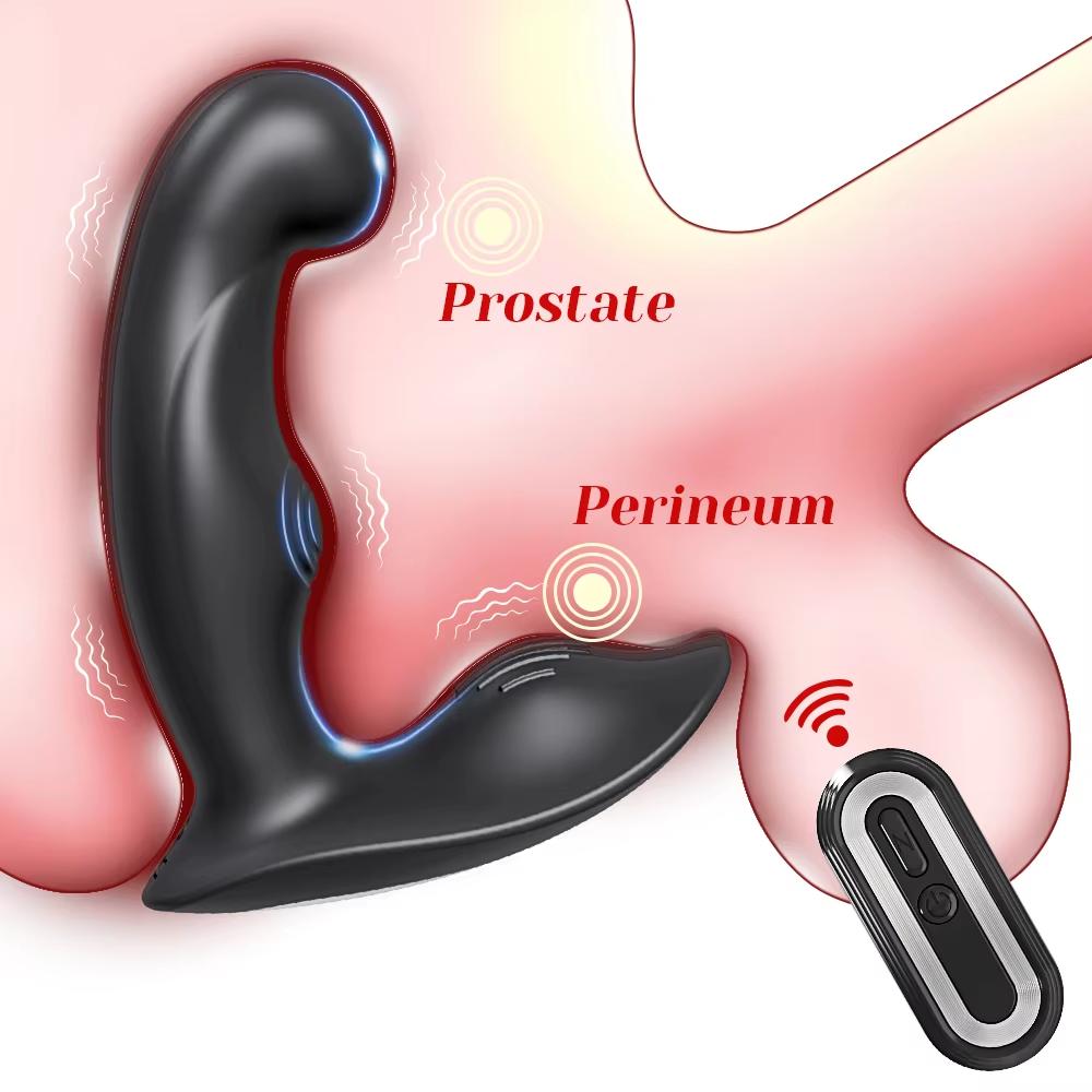 Portable Prostate Massager Vibrator Remote Control Anal Plug Sex Toy for Men Vibrating Butt Plug Male Masturbator Adult Goods Gay Couples Waterproof