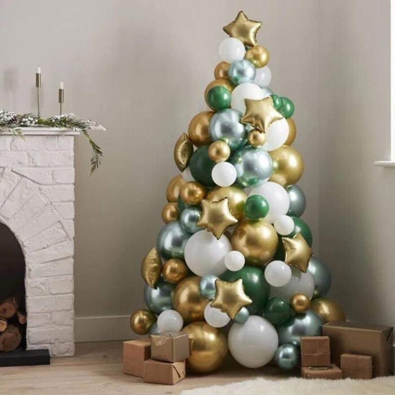 Foil Star Christmas Tree Balloon for New Year Party Decor Christmas Decorations