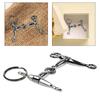 Alloy Horse Bit Charm Keychain Metal Key Ring Pendant Bag Decoration Fashion Backpack Accessory for Men and Women