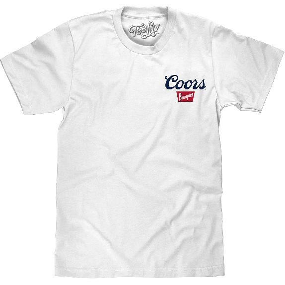 Tee Luv Men's Coors Banquet Beer Shirt - Coors Waterfall Graphic T-Shirt