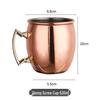 Kupferbeschichteter Moscow Mule Becher, 304 Edelstahl, Gehämmertes Design, Wein- & Cocktailglas