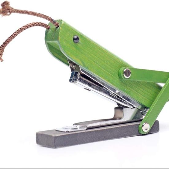 Grasshopper Stapler Ergonomic Handle Metal Stapler Durable Desktop Paper Binder Compact Portable