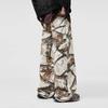 Graffiti branches full of camouflage jeans spring and autumn new loose straight wide-leg trousers