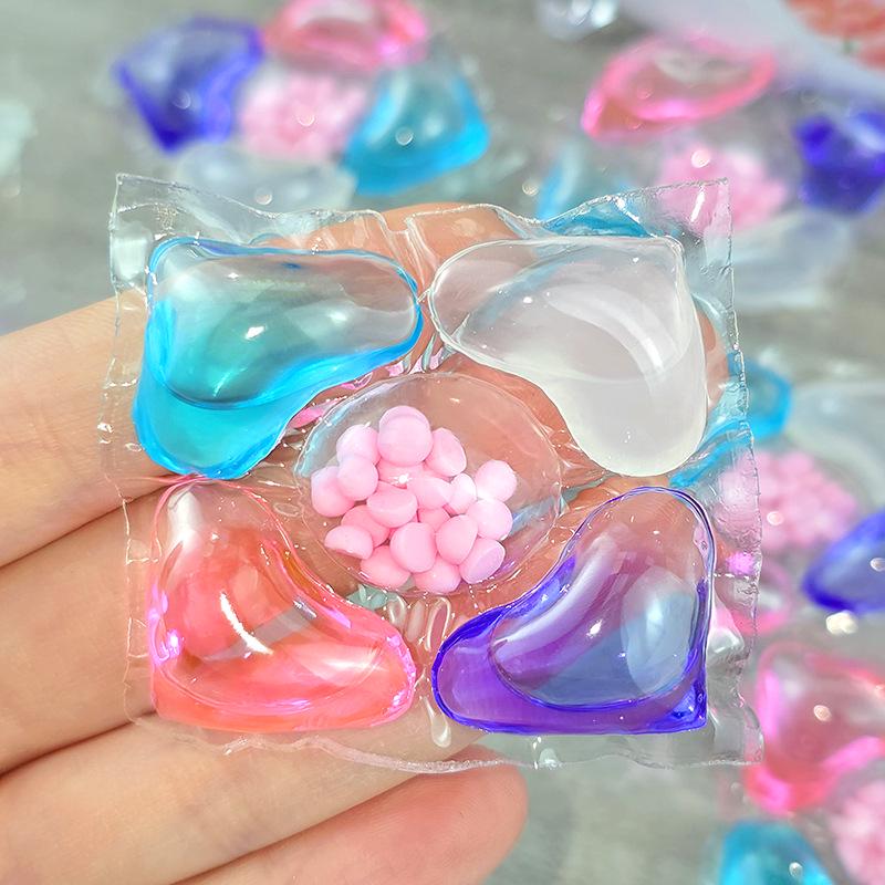 Box of 50, 5-in-1 Laundry Beads: Long-Lasting Fragrance, Softening, Cleaning, Stain Removal, Five-Chamber Pods.