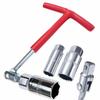 3PCS Car Universal T-Handle Dual Use Spark Plug Wrench Kit Remover Installer Joint Spark Plug Socket Wrench Tool