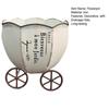 Retro Pumpkin Cart Planter, Decorative Metal Flowerpot with Drainage Hole, Stylish Plant Pot for Indoor Outdoor Home Garden Balcony Office Decor