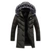 Winter Herren Lange Jacke Mode Männer Pelzkragen Thermo Klassische Mäntel Lässig Warm Windbreaker Gepolsterte Jacken Männer Kleidung