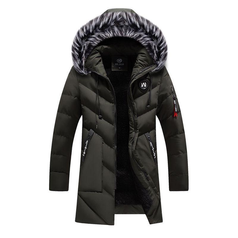 Ziemas vīriešu garās parkas jaka Modes