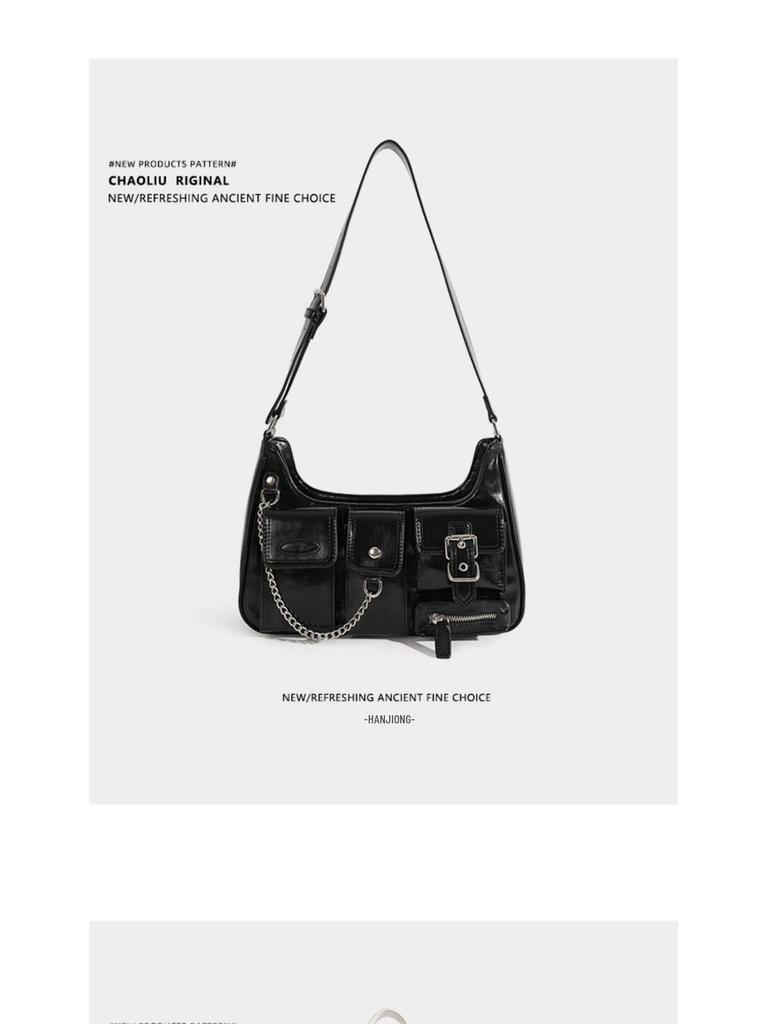 2023 Women's Chic Influencer Underarm Bag: Stylish Spicy Girl Crossbody & Shoulder Niche Motorcycle Bag