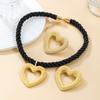 Heart Pendant Woven Twist Necklace for Women Jewelry Gift Holiday Party Wear Accessory