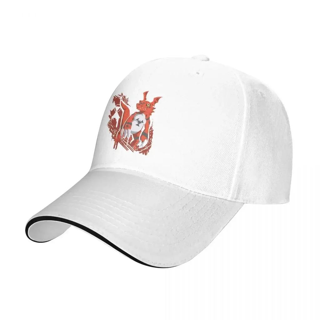 Digimon Adventure Guilmon Baseballkappen Lässige Anime Sandwichhüte Unisex Damen Verstellbare Sonnenkappe Reise Geschenk