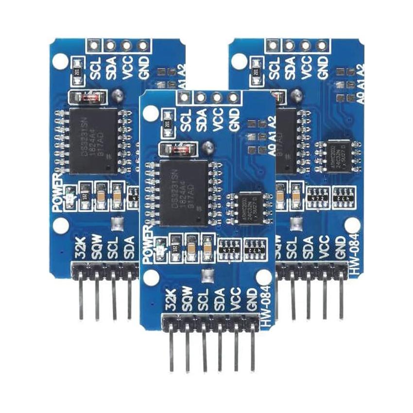 

3PCS DS3231 AT24C32 IIC RTC Module Clock Timer Memory Module Beats Replace DS1307 I2C RTC Board for Arduino Raspberry Pi