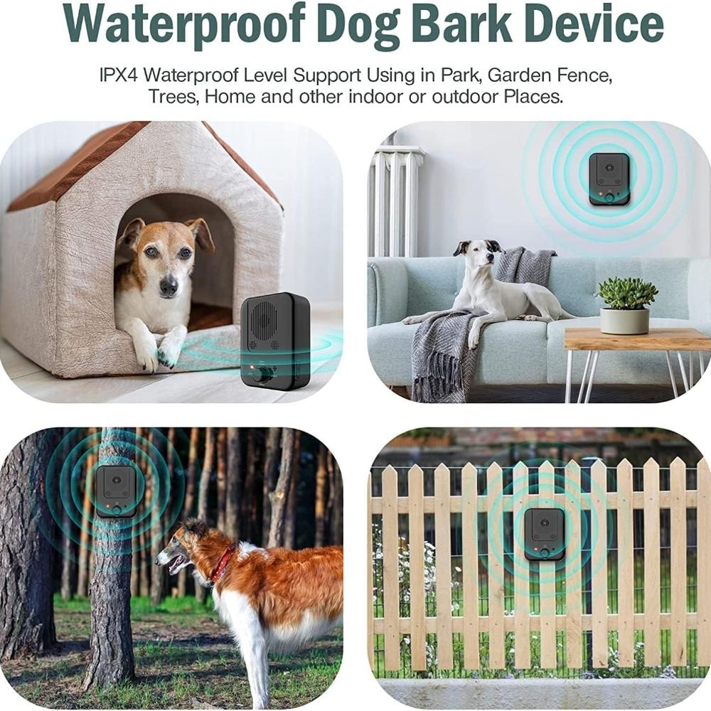 Anti Barking Device for Dogs, 3 Modes Dog Barking Control device, 33FT Waterproof Dog Barking Deterrent Device, Rechargeable Stop Dog Barking Device