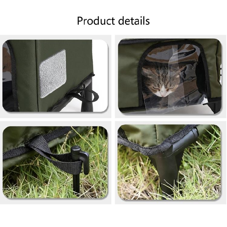Warm Electric Warming Pet Bed Outdoor Insulated Puss Nest Safety Escape Exit Moisture-Proof For Porch Garden