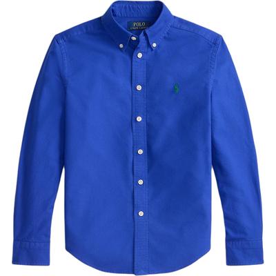 Polo Chemise Décontractée Coton Oxford Teint en Pièce Manches Longues Enfants Chemises Enfants 323858909-025