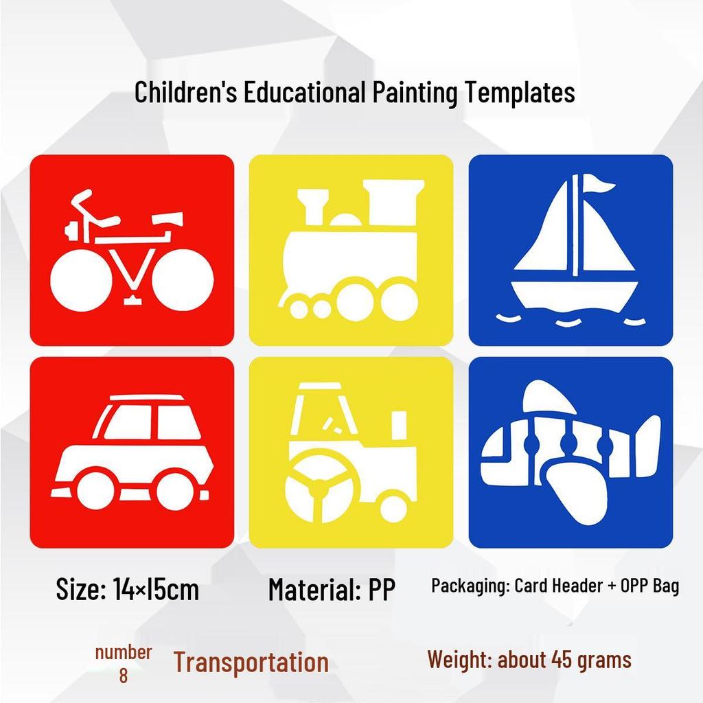Children's Educational Painting Stencils: DIY Plastic Templates for Early Education