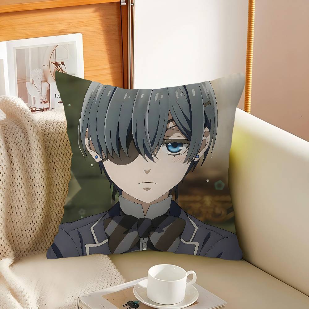 B-Black Butler Kissenbezug für Schlafzimmer und Wohnzimmer Sofa Dekokissenbezug