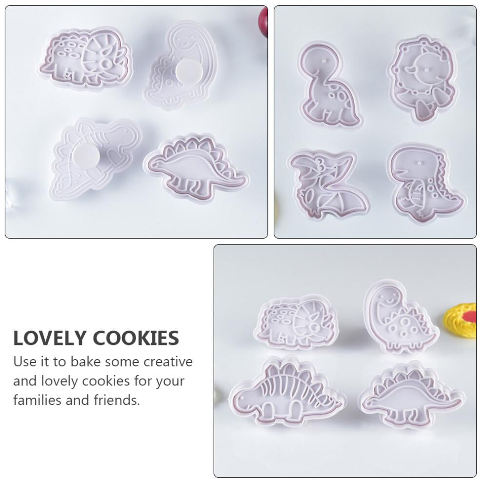 24 Pcs Dinosaur Shape Biscuit Cutter Plunger Cutter