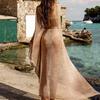Long Sleeve Sun Protection Swimsuit Cardigan Belt Shine Mesh Sexy Bikini Cover Up for Beach