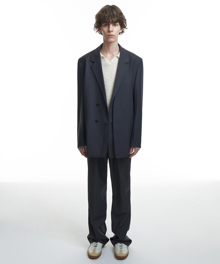 Insilence [Insilence X Kkst] Detachable Wool Blazer Charcoal