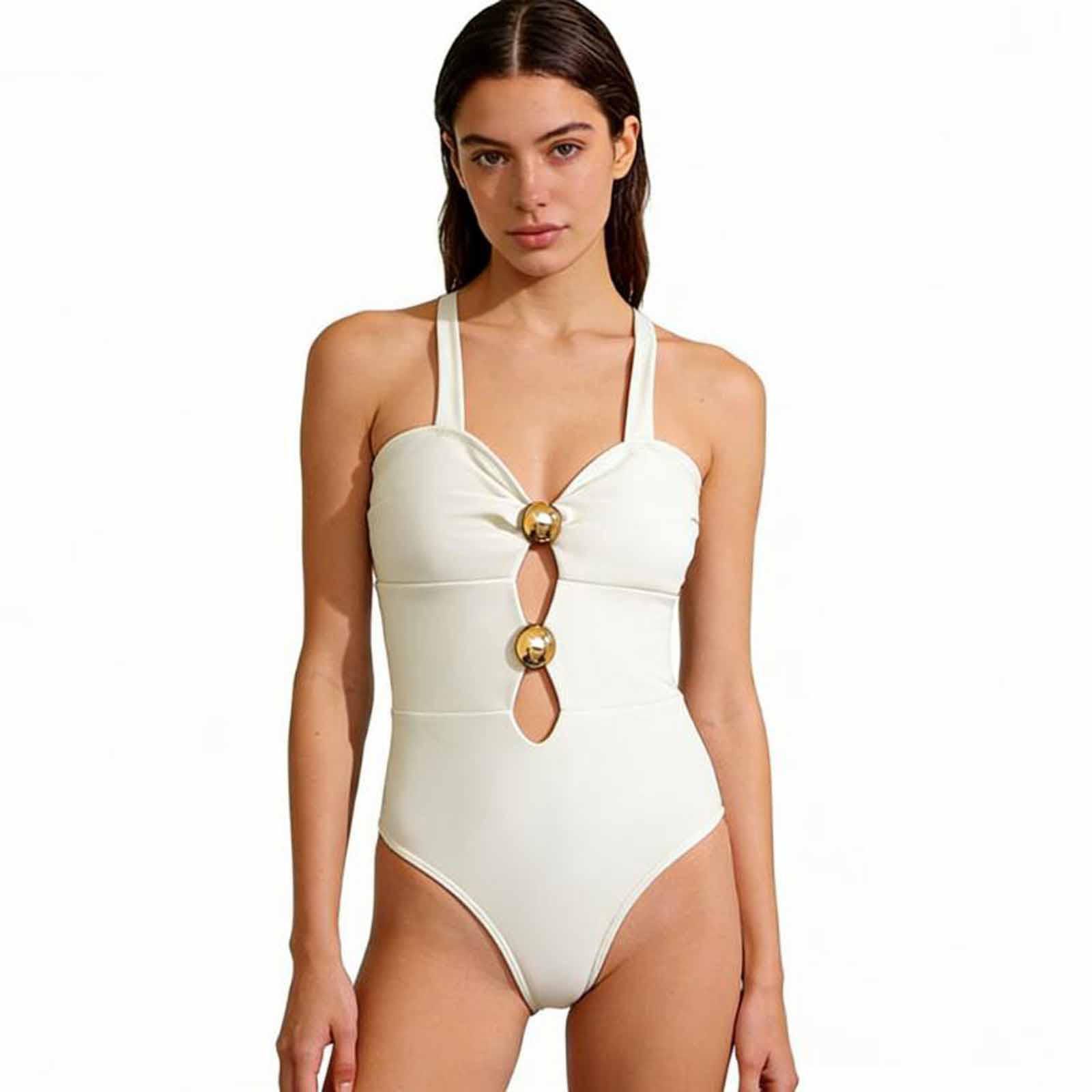 

Женский цельный купальник, Сексуальный облегающий купальник, Летний пляжный и бассейновый купальник для женщин L