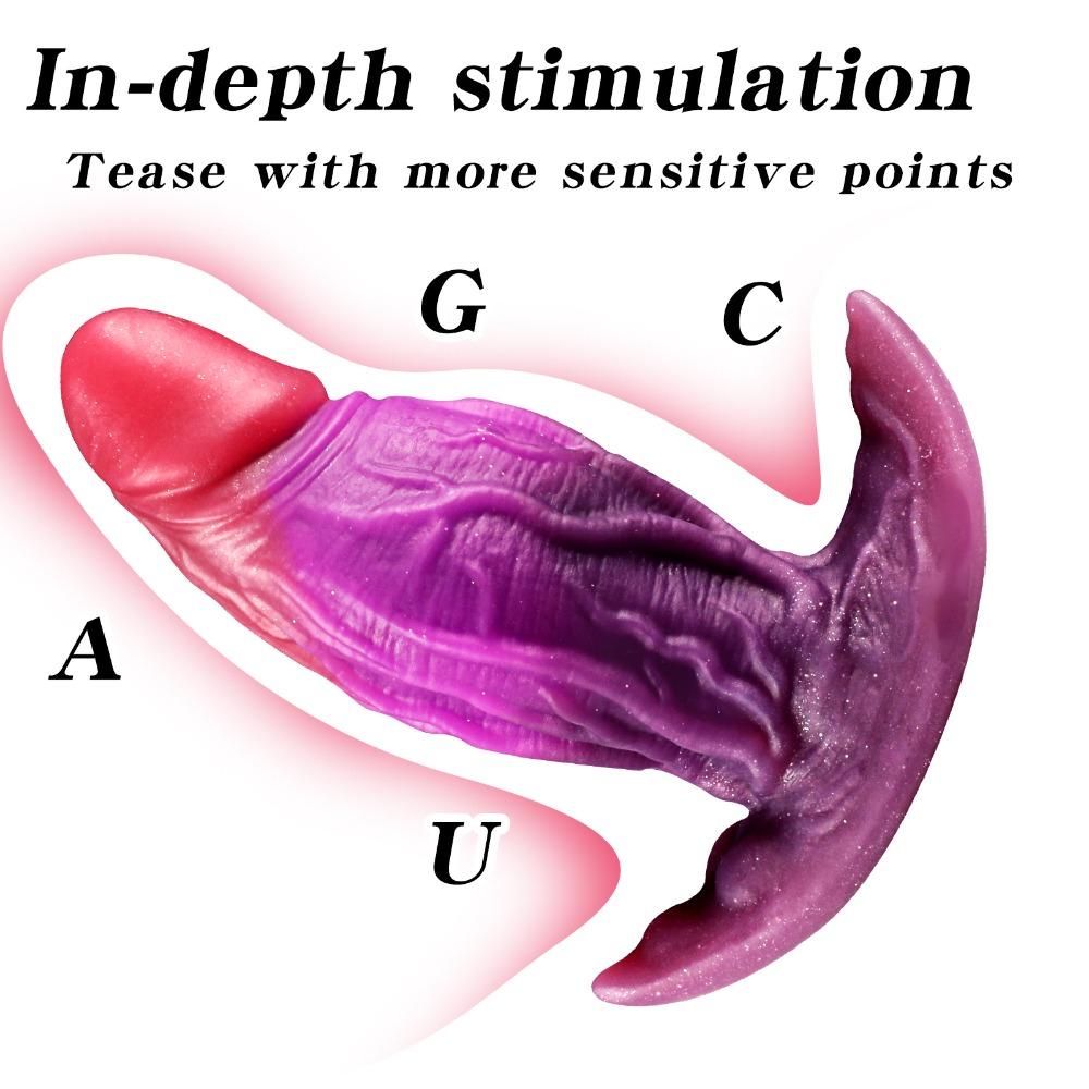 Realistischer weicher Schwanz Analplug SM Bondage Spielzeug Unregelmäßig geformter Hintertür Plug Erwachsenes Intimes Sexspielzeug