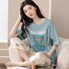 Women's Sets Cute Cartoon Print Pajamas Fashion Casual Home Service Short-sleeved Shorts 2PCS Femme… More