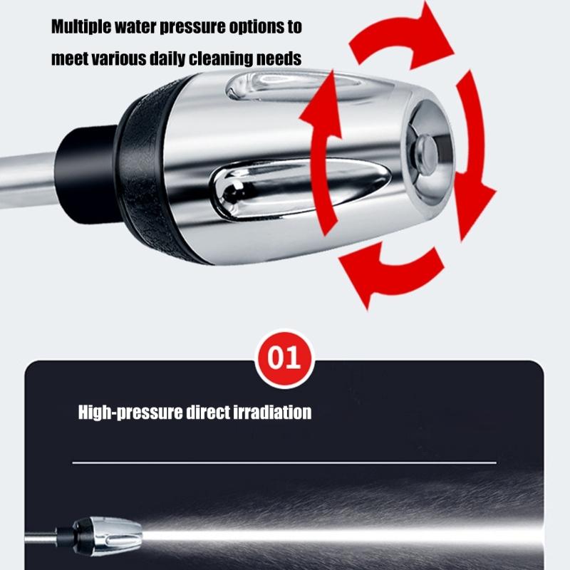 Strong Car Cleaning Water Tool 3 Nozzles Adjustable Sprays Car Wash Sprays for Vehicles Gardening High Pressure Washer