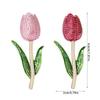 Elegante Vintage Tulpen Emaille Brosche Für Damen Legierung Kunstschmuck Natur Inspiriertes Accessoire Für Schal Oder Taschen Dekoration