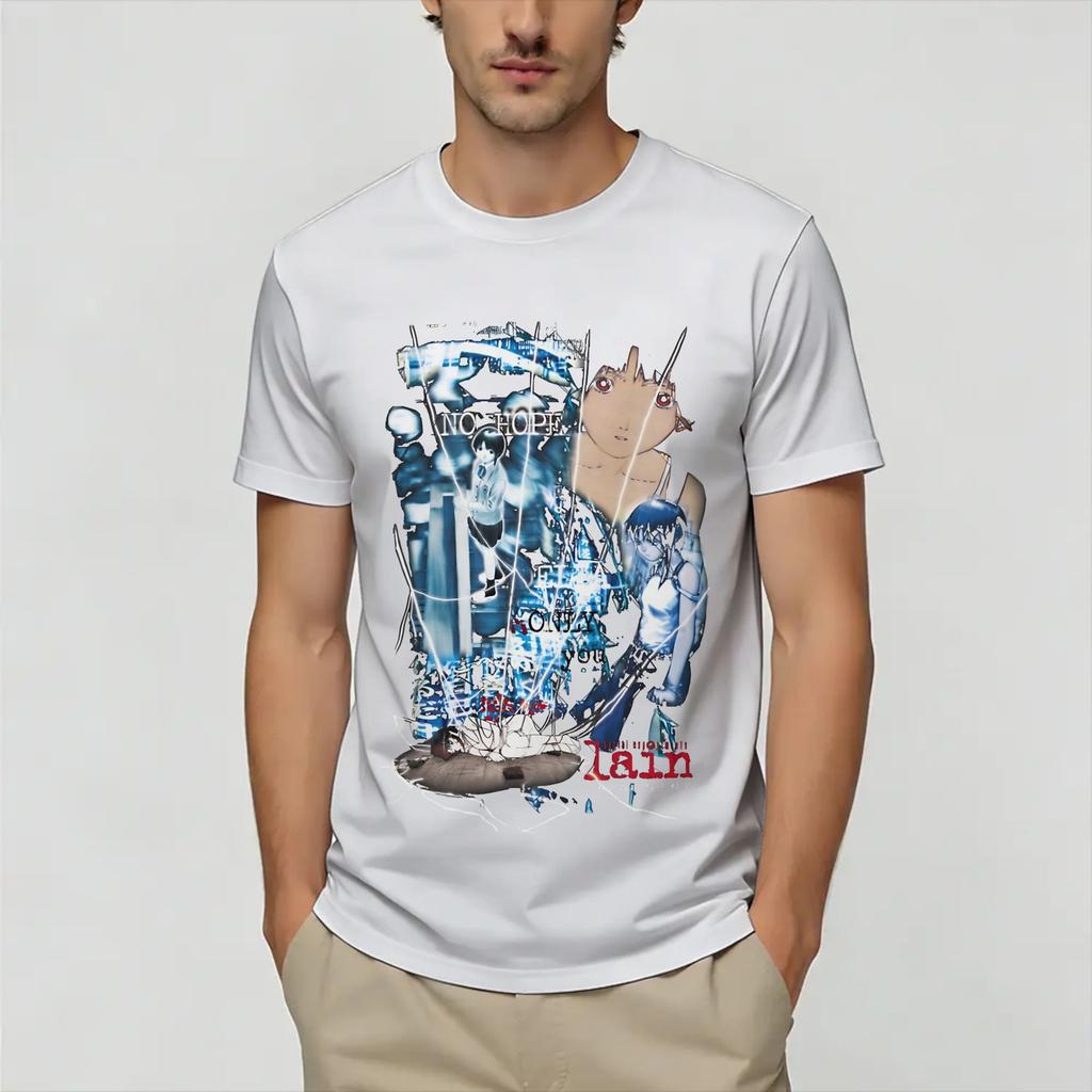 Unisex Serial ExperiUnisexts Lain T Shirts Cotton Tops Vintage Short Sleeve O Neck Tee Shirt Classic TShirt