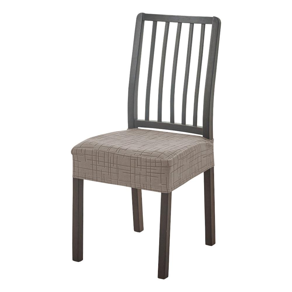 

Stretch Dining Chair Covers Jacquard Fabric Elastic Seat Slipcover Home Hotel Use