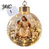 Illuminated Faith Based Decor Christian Scripture Keepsake, Light Up Religious Hanging Ornament with Bible Spiritual Encouragement Home Verse,