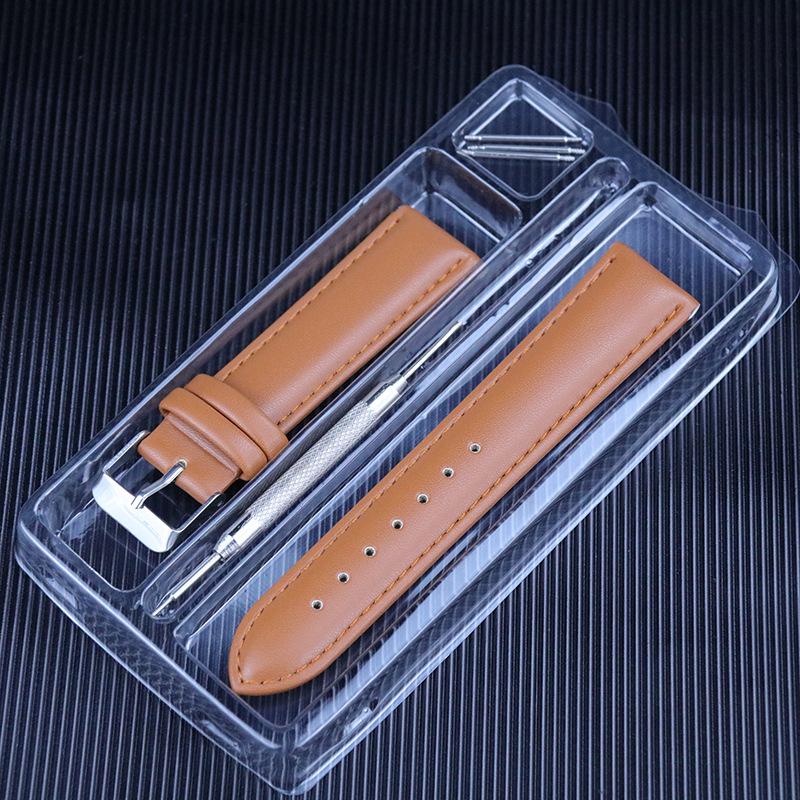 Stitched Genuine Leather Watch Straps in Green, Red, Pink - Available in 10mm, 12mm, 20mm, 22mm, 24mm