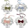 Colletto di Perle con Fiocco di Pizzo Gatto Cane Fazzoletto da Collo Animali Domestici Gatti Gattino Cane Cucciolo Stringa Bavaglino Collana Cravatta Cinturino da Collo Sciarpa Accessori