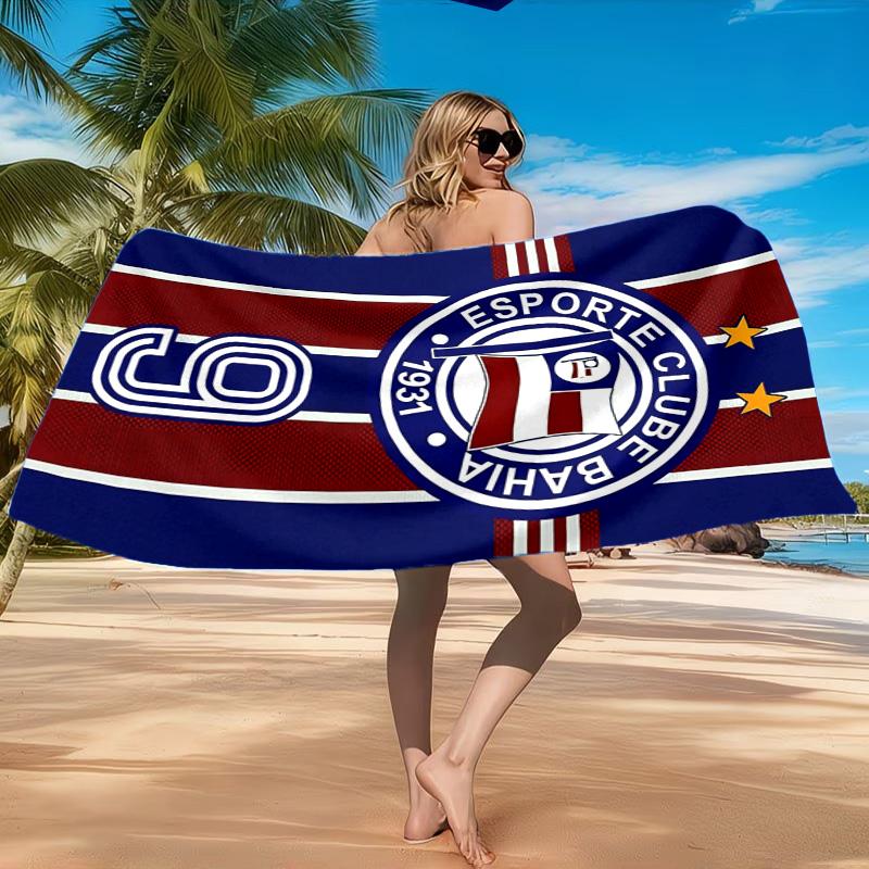 Fc Crest Design Printed Microfiber Beach Towel, Soft And Absorbent, Quick-Dry, Ideal for Summer Travel, Beach Essential, Swimming Pool