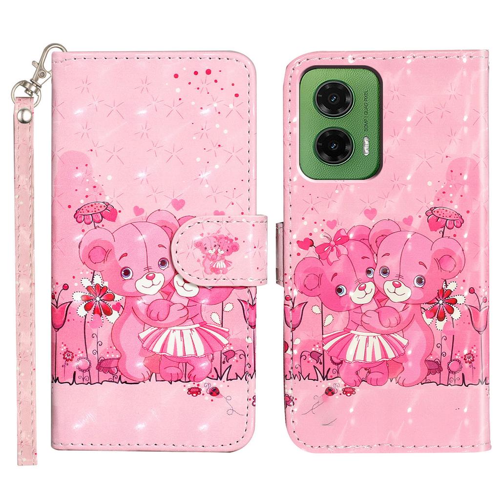 For Motorola Moto G35 5G Case 3D Pattern Printed Phone Leather Phone Cover