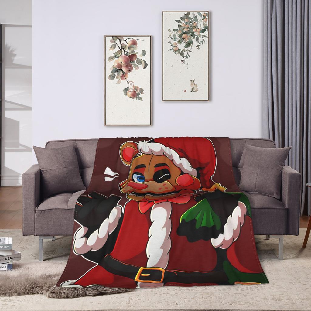 Bei Freddys Phantom Freddy Decken Fleece Herbst FNAF Spiel Atmungsaktiv Warm Überwürfe für Bettwäsche Schlafzimmer Bettwäsche Überwürfe