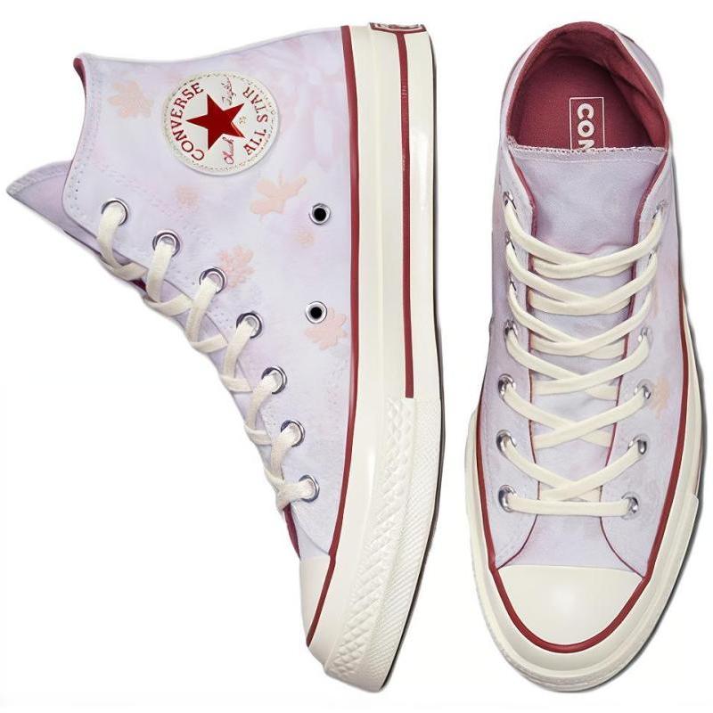 Converse 1970s Chuck 70 Comfortable Casual Abrasion Resistant High Top Canvas Shoes Unisex Purple Pink