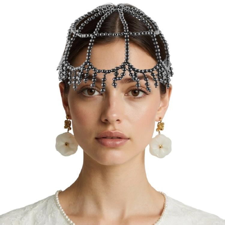 Sophisticated Pearls Bridal Hat Romantics Celebration Headpiece Elegant Headwear for Dance Parties and Celebration Event