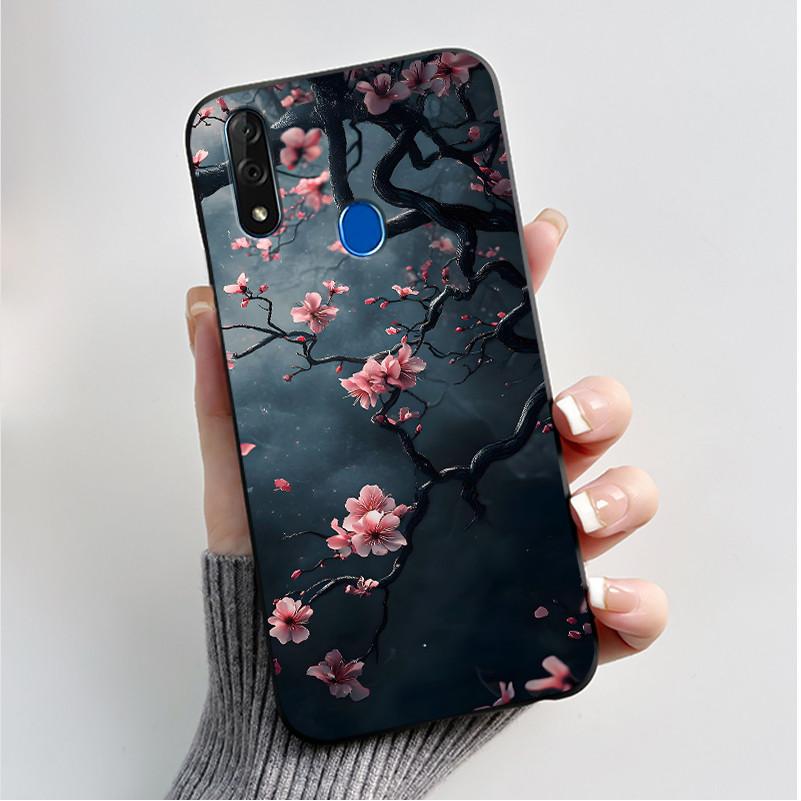 Printing Pattern Case For ZTE Blade V10 Fundas Shockproof Coque Capa Soft Silicone Black Shell Cover Cute Flower Cartoon Casing