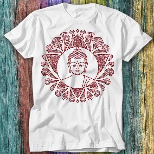 

Buddha Vintage Yoga Buddhist Namaste Wisdom Lotus T Shirt Top Tee 358 4XL