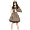 Halloween Sherlock Holmes Cosplay Kostüm Set Damen Kinder - Kleid Umhang Hut Fliege