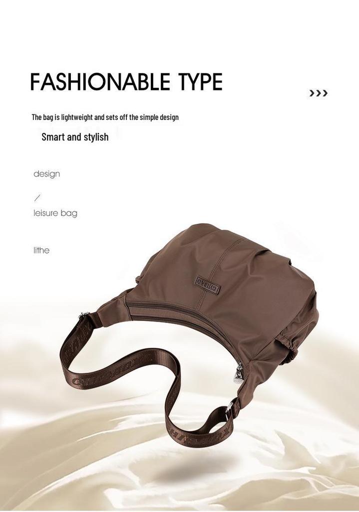 Women's Nylon Crossbody Shoulder Bag - Large Capacity Trendy Cloud Dumpling Design