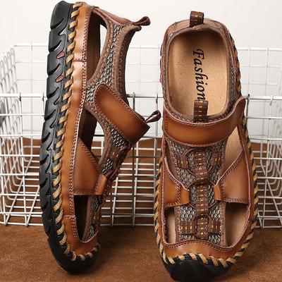 Men's  Handmade Sandals Outdoor Sandals Leather Sandals Beach Shoes Hiking Outdoor Leather Sandals