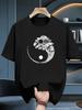 Zen Yin Yang Pine Tree Print Unisexs 100 Cotton Tshirt Casual Oneck Short Sleeve Tops Streetwear Tees