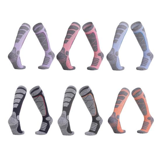 Yousheng Knee High Ski Socks Men Women Stretchy Thermal Knee Socks Breathable Shock Absorption Socks for Snowboarding Hiking Mountaineering