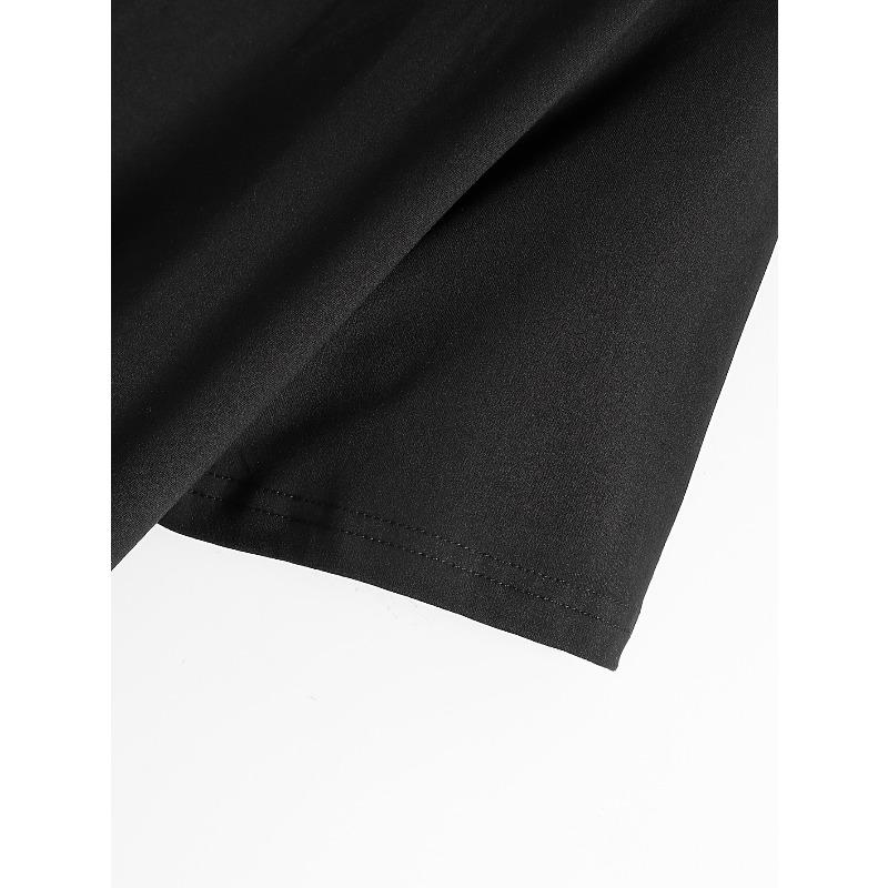 Europeiska storlekar Herr MILANO Bokstavsmönster Tryck Rundhalsad T-shirt, Kortärmad för Sommar Utomhussporter