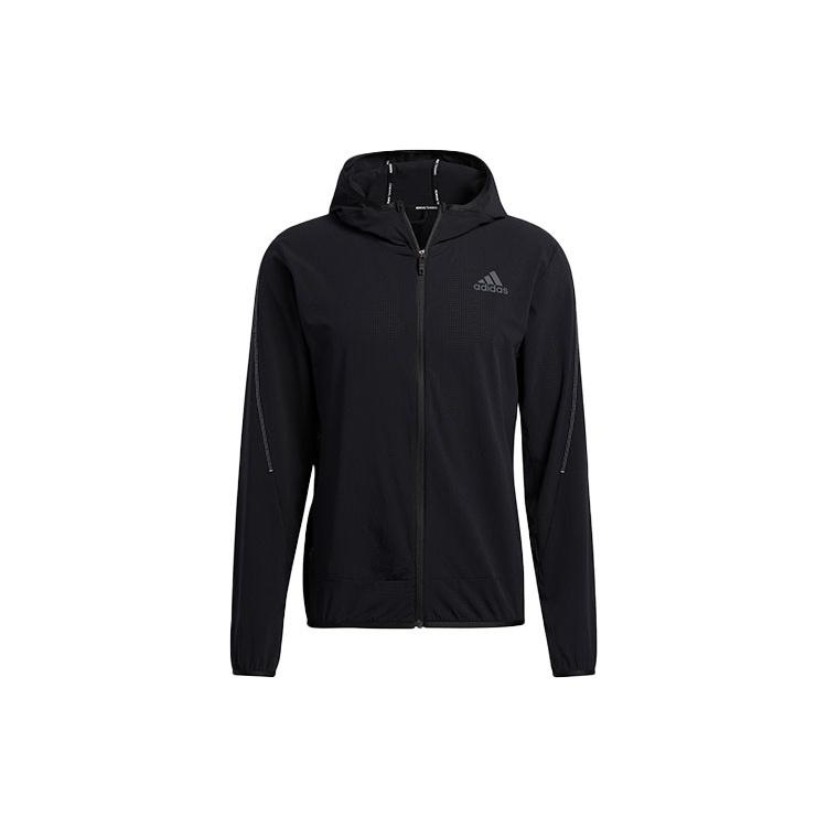 adidas Slim Fit Dry Sports Hooded Jacket Black Men s GT8262 XS